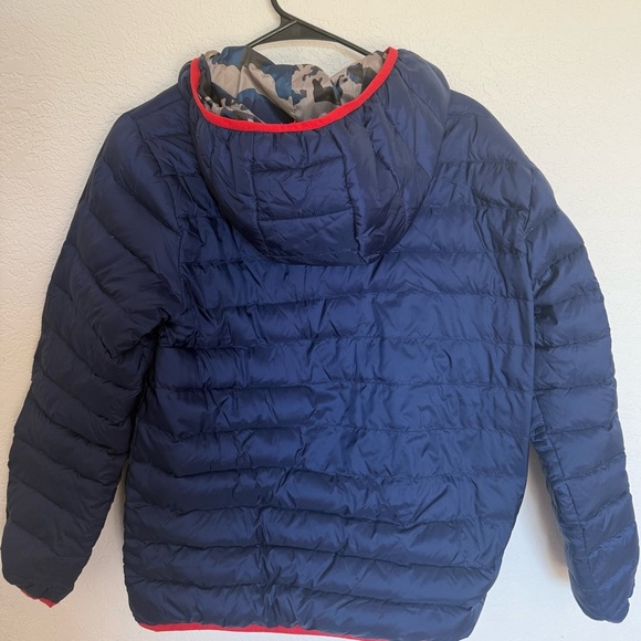 Eddie Bauer Kids Blue Puffer Jacket with Red Accents - Picture 2 of 3
